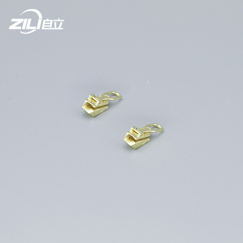 Karštai parduodama aukštos kokybės metalinė slankiklio galvutė plokščiam užtrauktukui