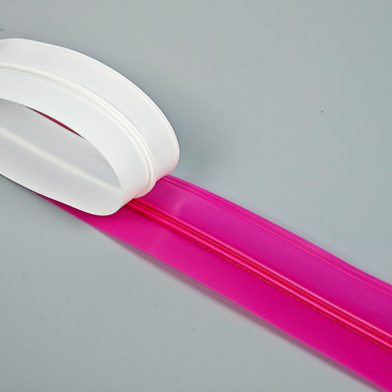 PE barevný plastový dvojitý zubový vakuový zip na míru pro ovocné sáčky