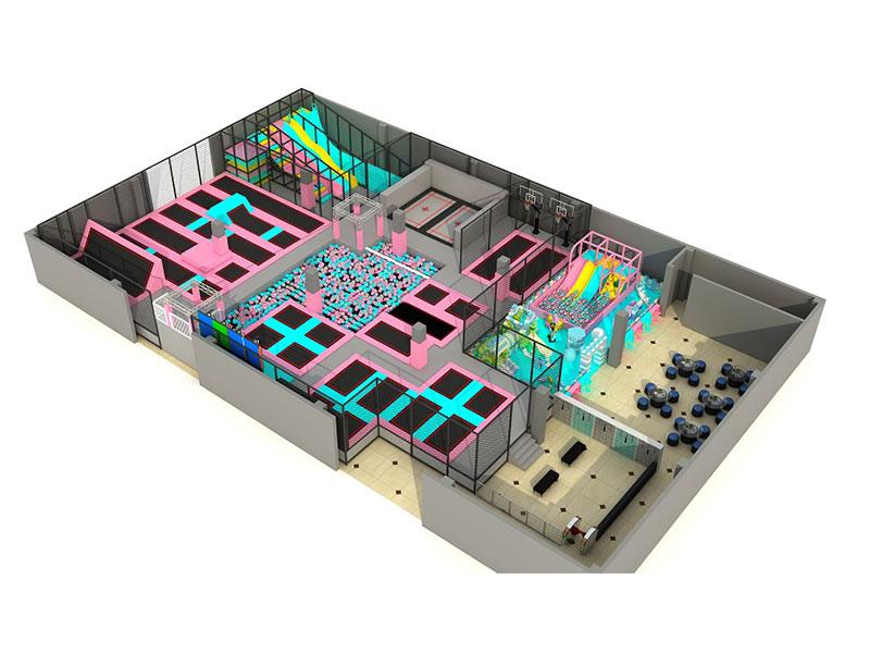 500㎡800㎡ коммерческое оборудование тренажерного зала производство батутов для помещений