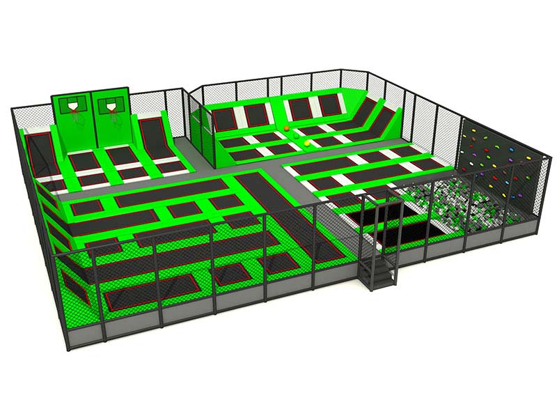 Многофункциональный гимнастический батут в помещении для парка