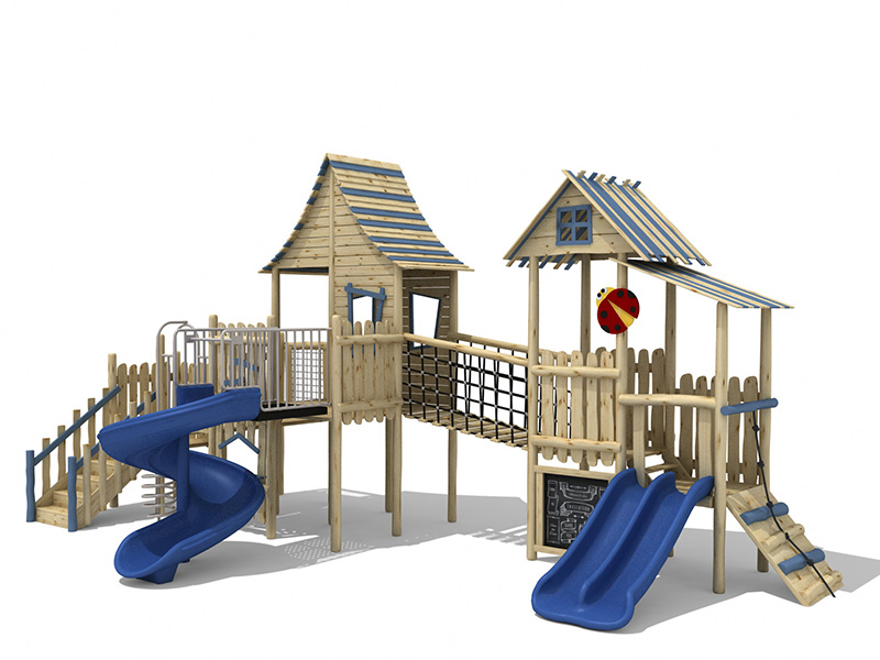 Индивидуальный дизайн, оборудование для горок из дерева робинии на открытом воздухе