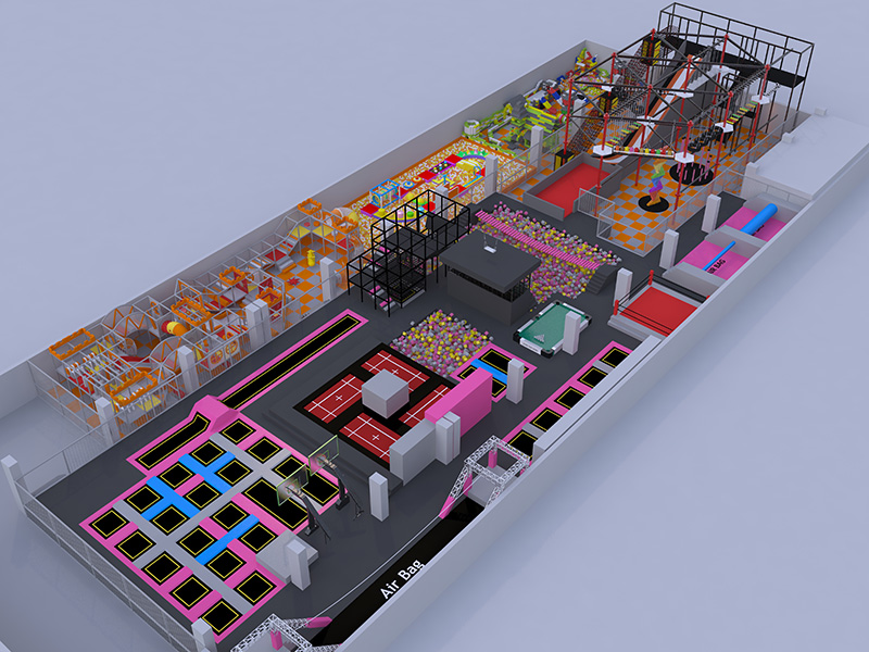ຜູ້ຜະລິດສູນການພະຈົນໄພ Trampoline Indoor Design Commercial