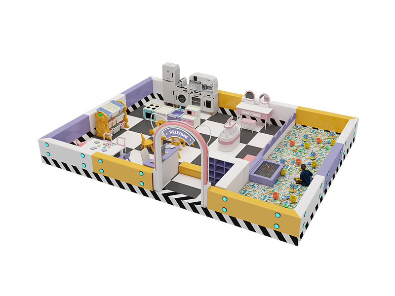 Toddler Indoor Playground Center With Role Play And Sand Pit