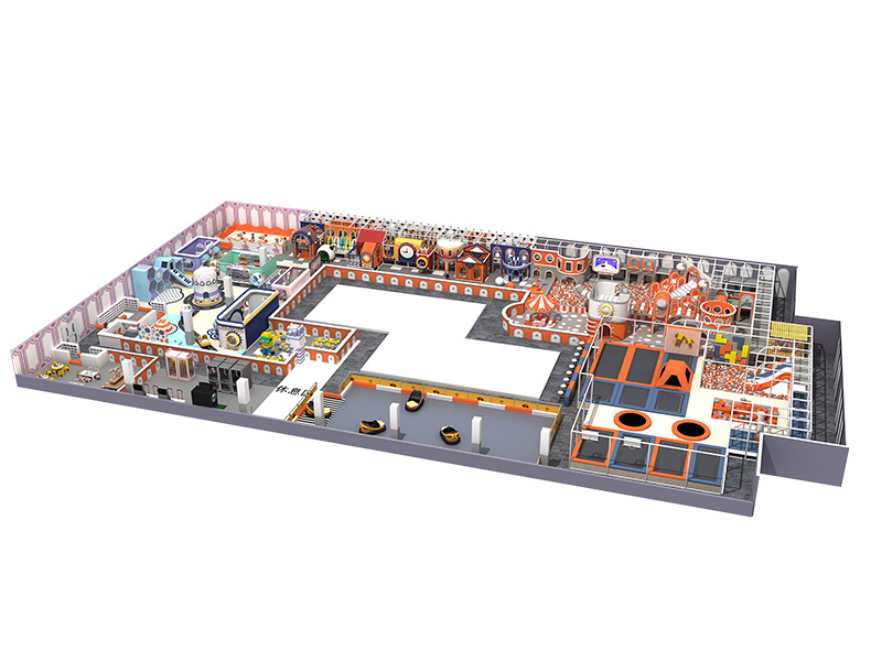 Детский крытый развлекательный игровой парк с ценой на батут