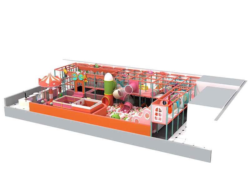 Commercial Design 200㎡ Kids’ Indoor Play Area With Carousel