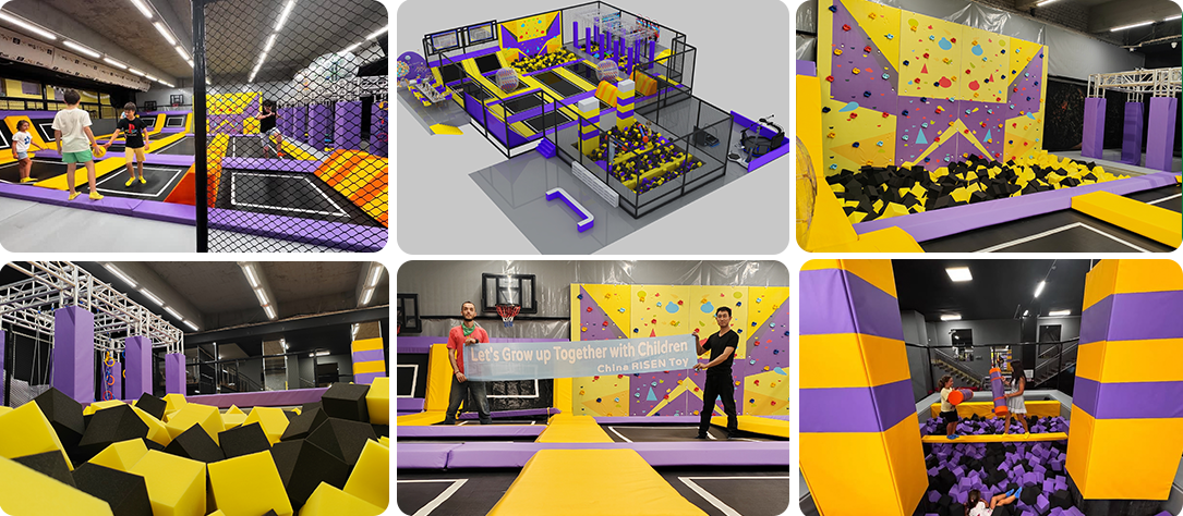 案例-17 200sqm <a class='inkey' href='https://www.risentoy.com/Indoor-trampoline/8001000-kids-sport-amusement-indoor-trampoline-park-manufacturer' target='_blank'>Indoor Trampoline Park</a> With Ninja Warrior And Party Room 案例-17 200sqm Indoor Trampoline Park With Ninja Warrior And Party Room