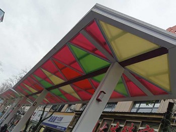 Bus stop awning roof