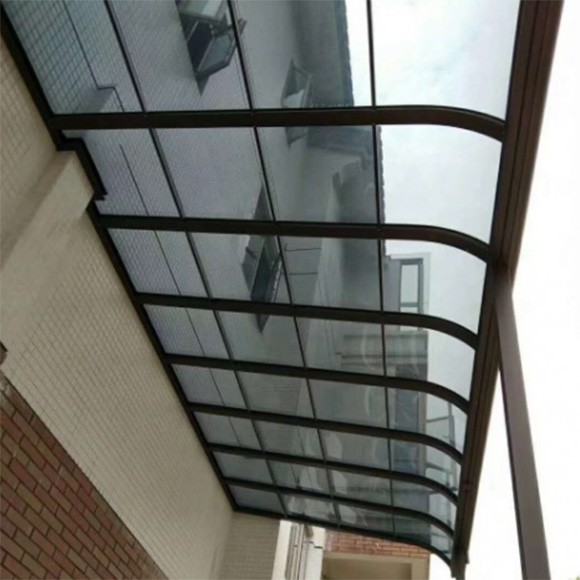 High Quality Exterior Aluminum Polycarbonate arc Shape cantilever Carport Shelter For House Garage