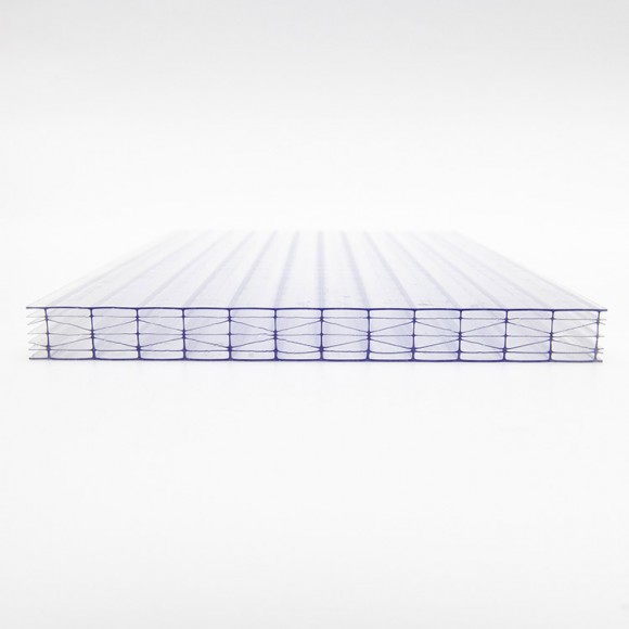 16mm clear X structure 5-wall hollow polycarbonate sheet
