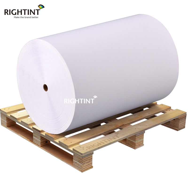 75gsm self-adhesive themal label roll adhesive white shipping label flexo roll