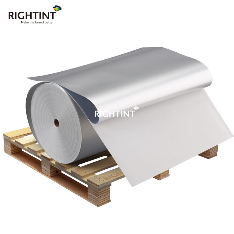 50mic Removable Matt Silver PET Self Adhesive Label Roll