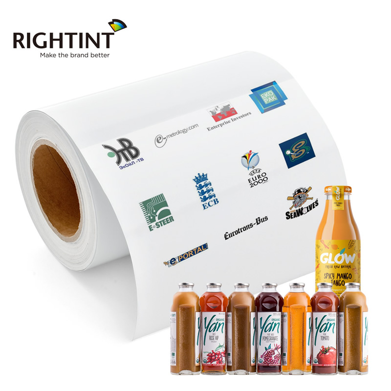 100mic Self Adhesive Glossy White PP Film Acrylic adhesive 80gsm white glassine liner for Inkjet  Printing