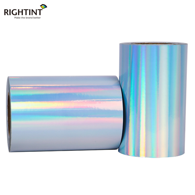 80mic Self Adhesive Plain Holographic PET Film Acrylic adhesive 80gsm white liner for Inkjet Printing