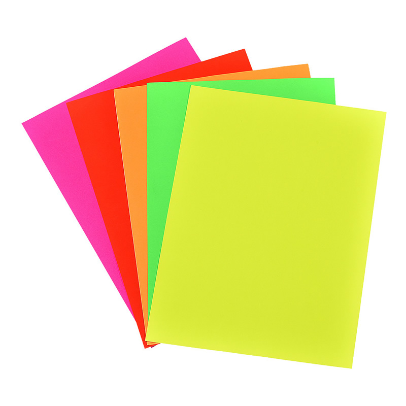 80g Yellow Fluorescent Paper 95g White Liner with Water Glue for Offset Printing
