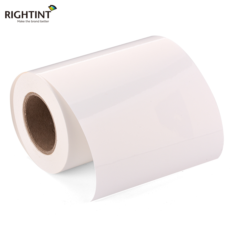 Self Adhesive 100mic Glossy White PP Film for Inkjet  Printing   Acrylic adhesive 80gsm white glassine liner