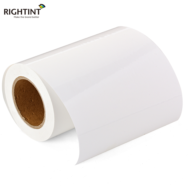 Self Adhesive 50mic White PET Film for Inkjet  Printing   Acrylic adhesive 80gsm white glassine liner