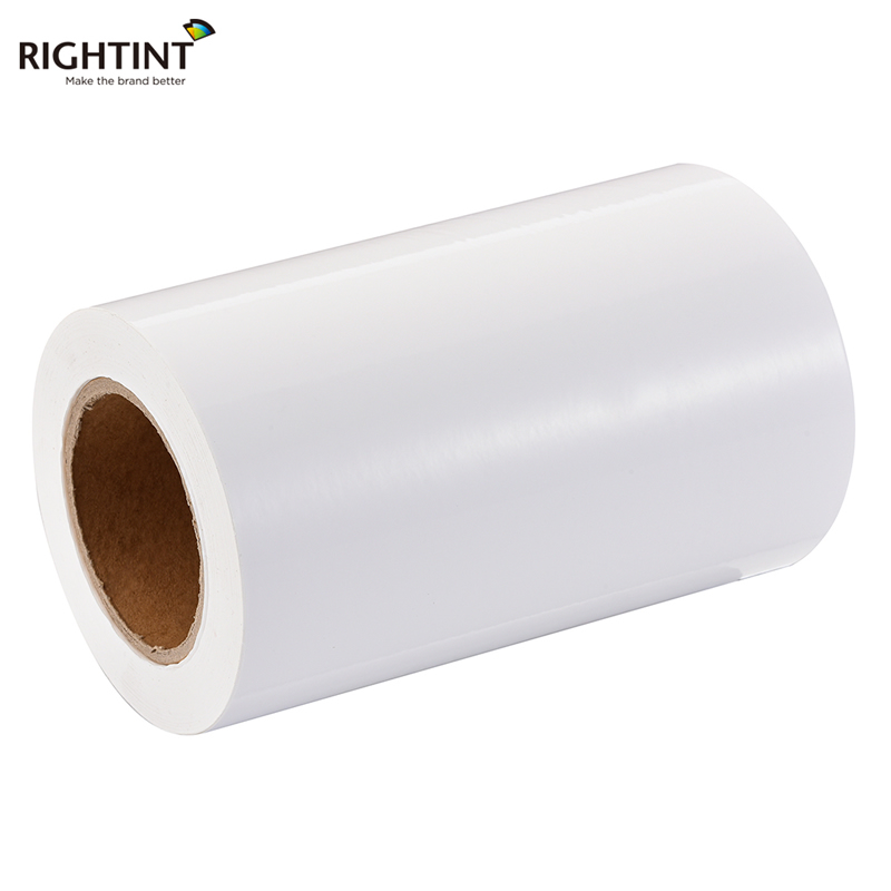 Self Adhesive 80mic Transparent PET Film for Inkjet  Printing   Acrylic adhesive 95gsm white liner
