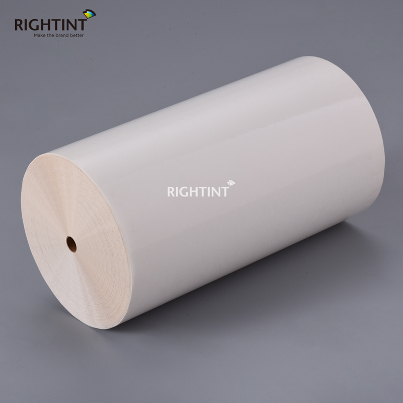 B grade 50mic Removable adhesive Transparent BOPP Film with 80gsm white glassine liner