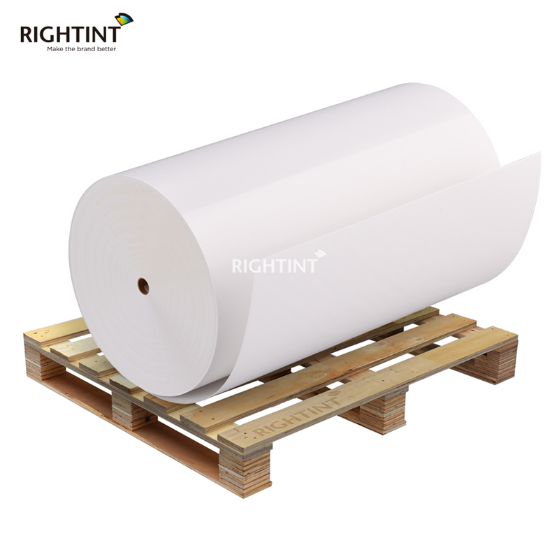 Strong adhesion 80gsm semi glossy label jumbo roll