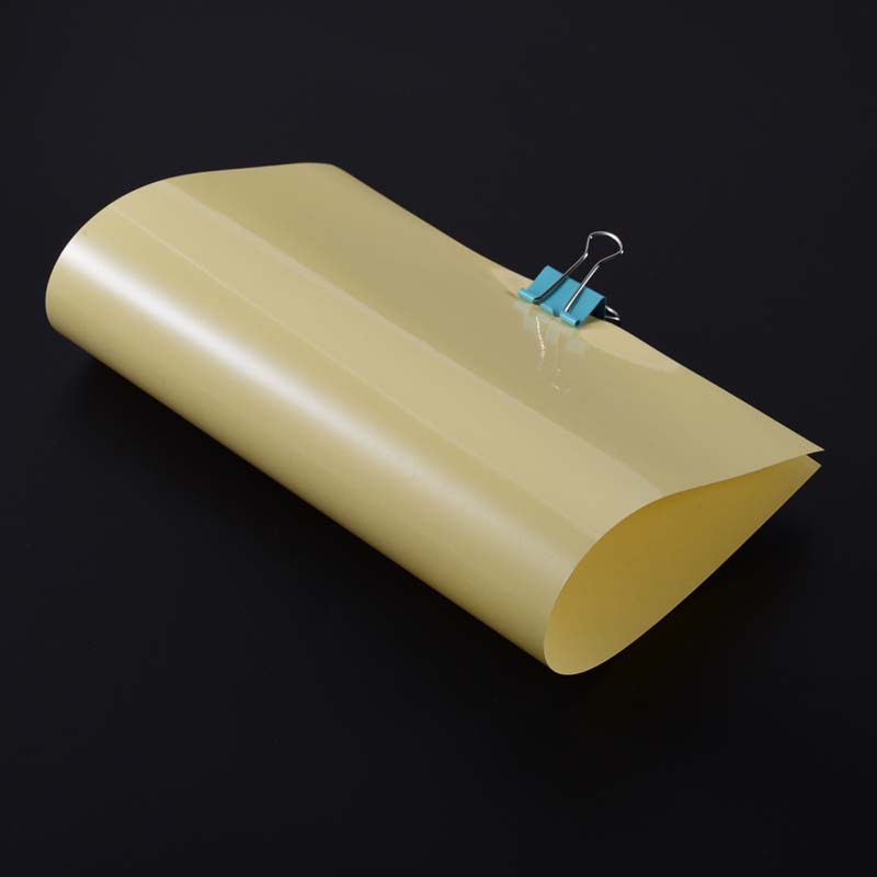 25mic Clear PET Offset Label Material, Water-Based Acrylic Adhesive, 135gsm Yellow Glassine Liner
