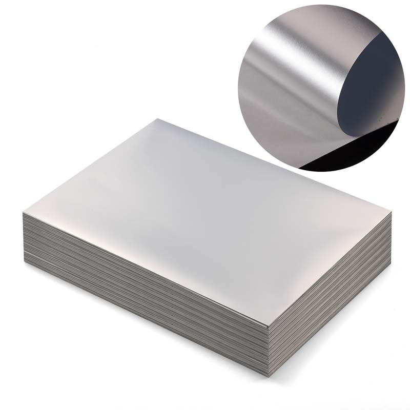 50mic Matte Silver PET Self Adhesive Label Film for Offset Printing, Solvent Adhesive, 80gsm White Glassine Liner