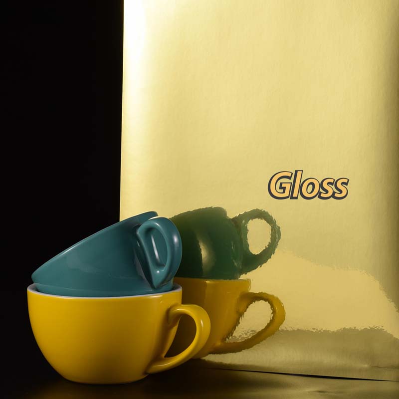 50mic Glossy Gold PET Offset Printable Self Adhesive Label Material, Water-Based Acrylic Adhesive, 135gsm Paper Liner