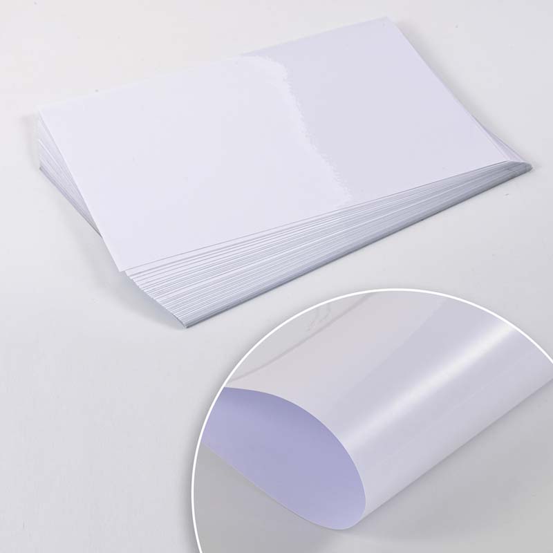 50mic Clear PET Pressure Sensitive Label Material for Offset Printing, Water-Based Acrylic Adhesive, 135gsm Woodfree Paper Liner