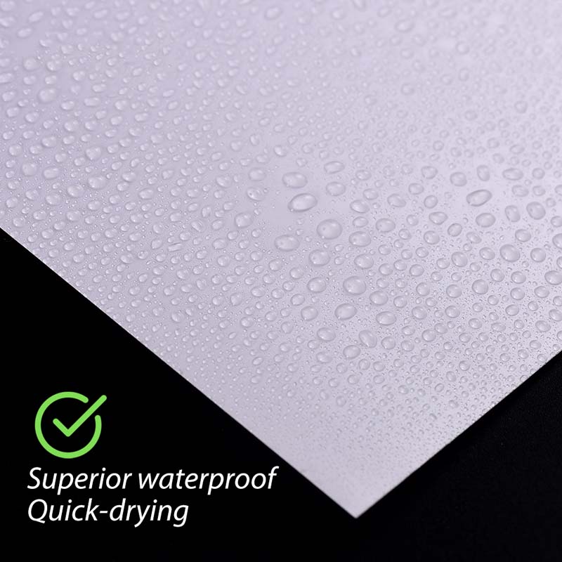 50mic Clear PET Pressure Sensitive Label Material for Offset Printing, Water-Based Acrylic Adhesive, 135gsm Woodfree Paper Liner