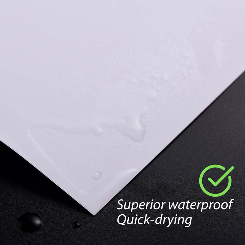 50mic Matte White PET Self Adhesive Labelstock for Sheet-Fed Offset Printing, Water-Based Acrylic Adhesive, 135gsm Woodfree Paper Liner
