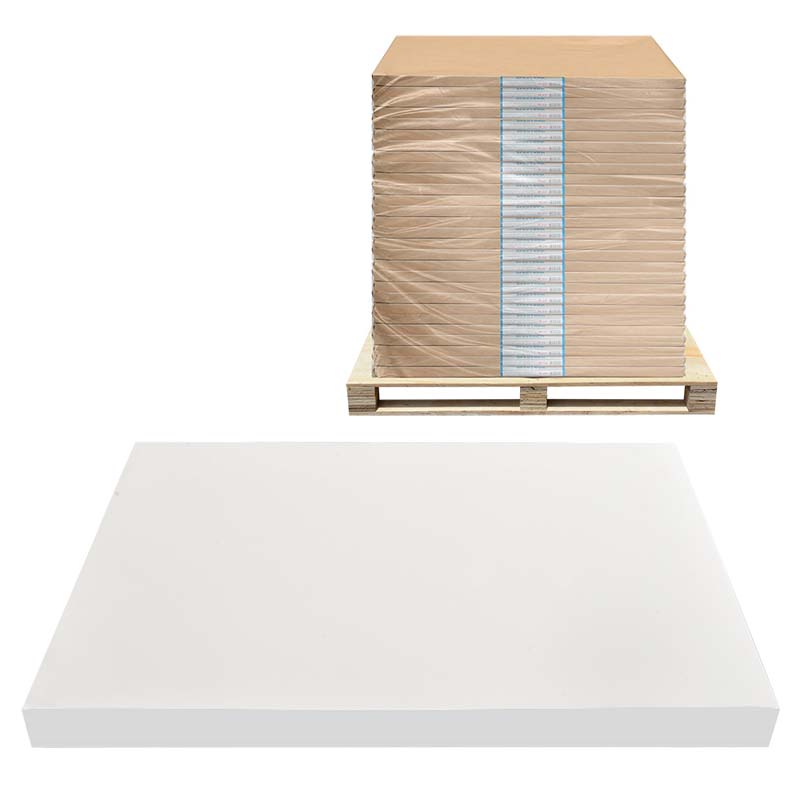 75mic Synthetic Sticker Paper Pressure Sensitive for Offset Printing, Acrylic Adhesive, 135gsm Woodfree Paper Liner