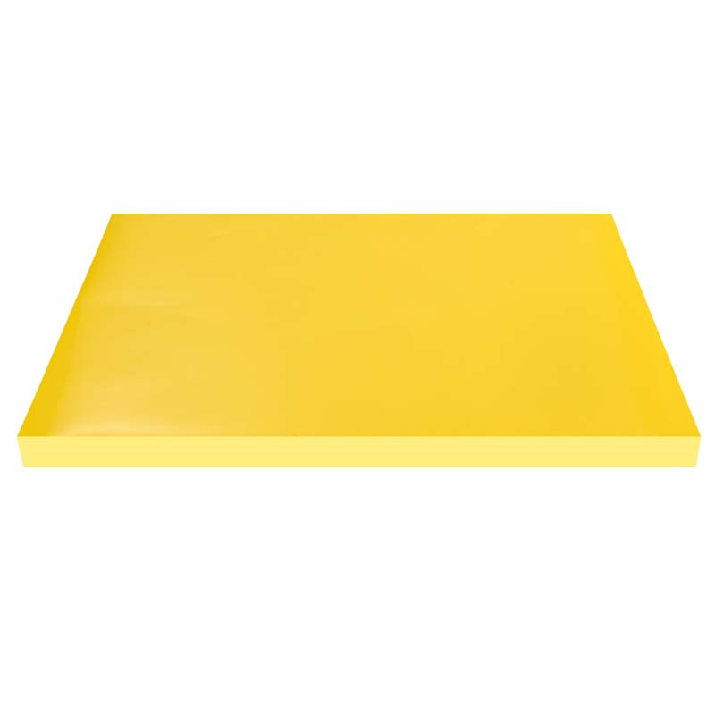 80mic Yellow PVC Vinyl Sticker Labelstock for Offset Printing, Acrylic Adhesive, 135gsm Woodfree Paper Liner