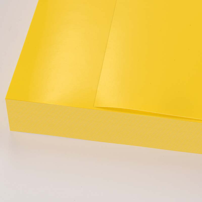80mic Yellow PVC Vinyl Sticker Labelstock for Offset Printing, Acrylic Adhesive, 135gsm Woodfree Paper Liner