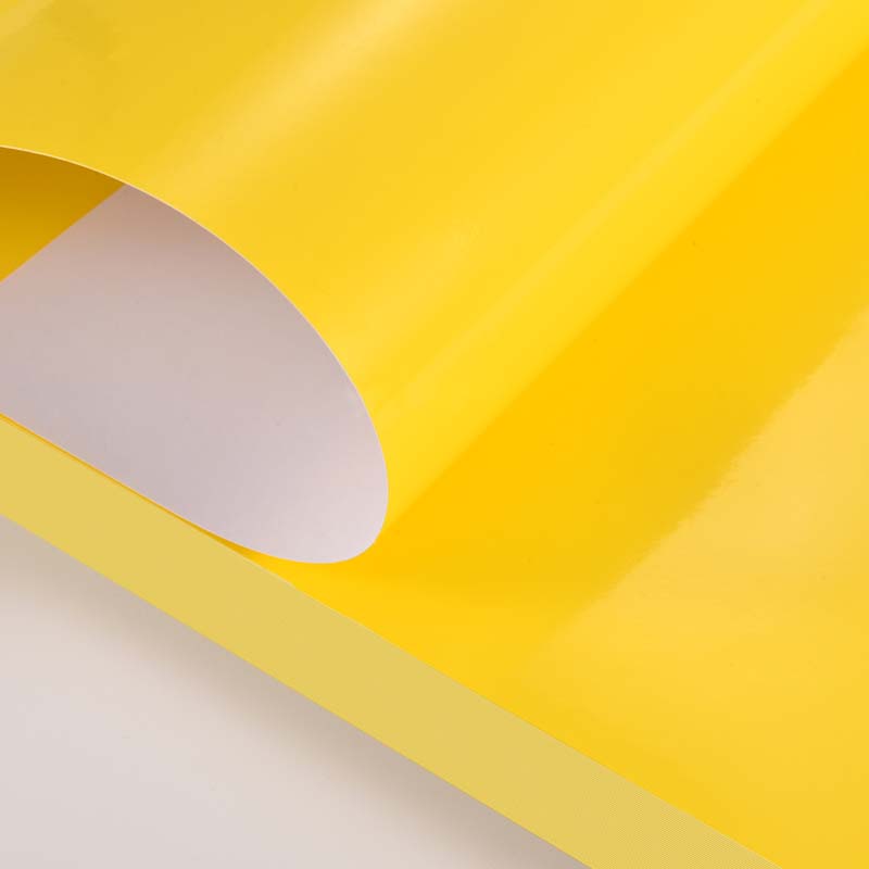 80mic Yellow PVC Vinyl Sticker Labelstock for Offset Printing, Acrylic Adhesive, 135gsm Woodfree Paper Liner