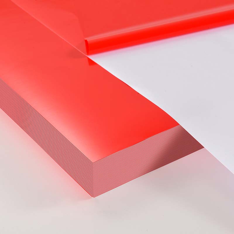 80mic Red PVC Vinyl Sticker Label Material for Offset Printing, Acrylic Adhesive, 135gsm Woodfree Paper Liner