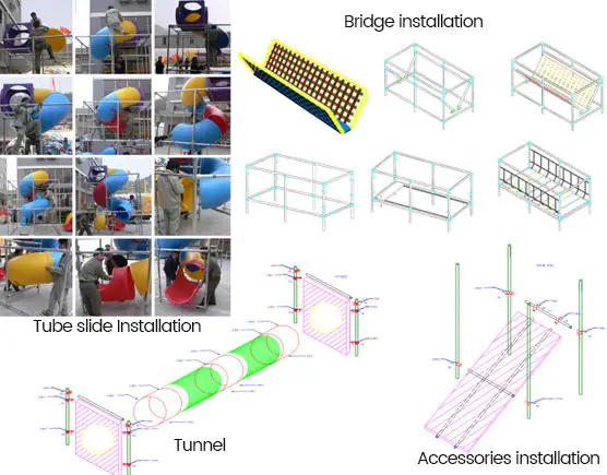Assemble Accessory like slide, bridge, tunnel etc