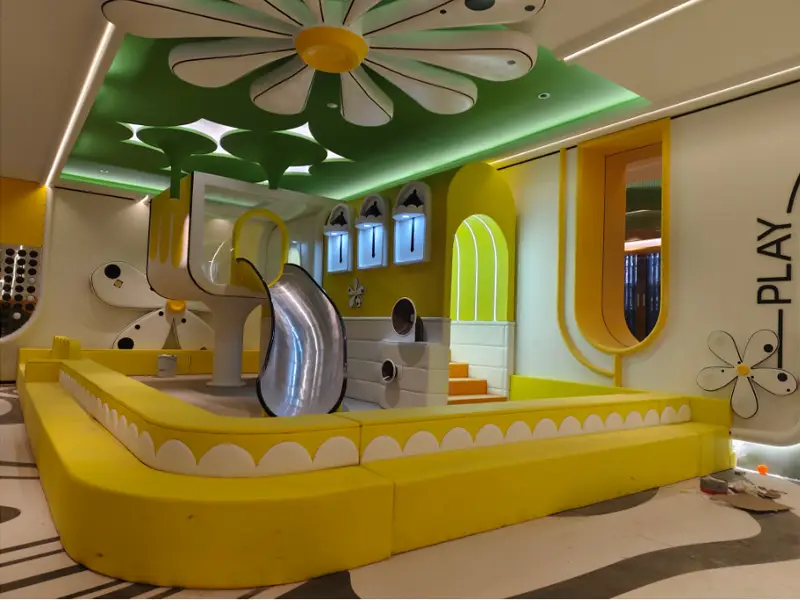 Lithuania 30㎡ Kids Indoor Playground with Stainless Steel Slide & Ball Pit