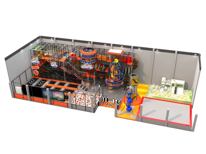 Quito, Ecuador 450㎡ Multi-Level Indoor Playground with 8.8m Play Tower