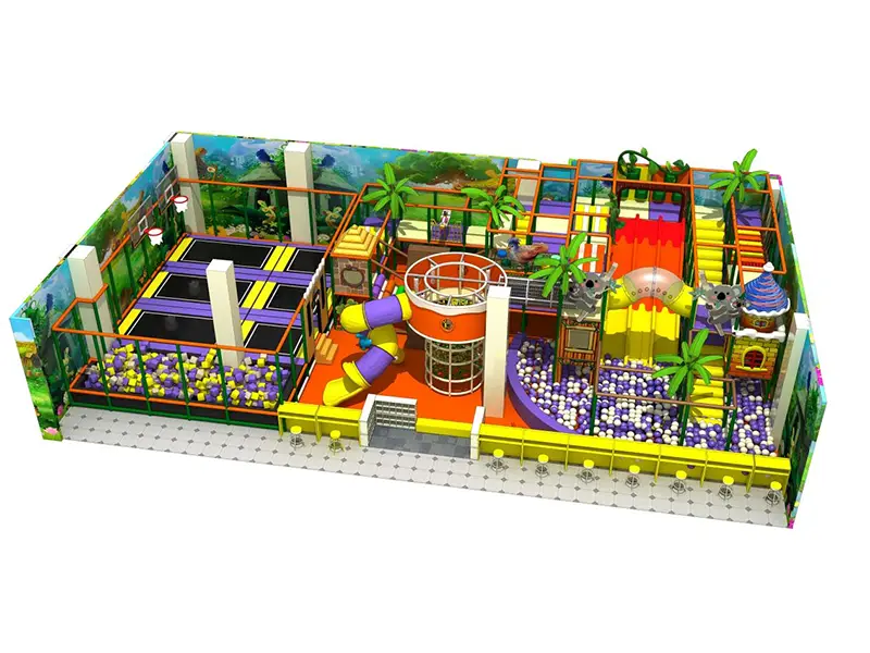 India 240㎡ Vrolijke Jungle Indoor Speeltuin met Junglethema