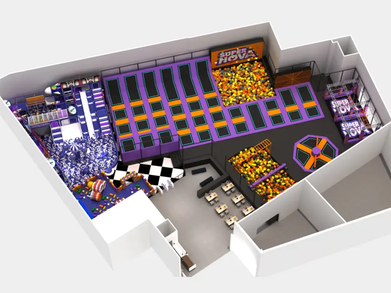 Peru 1000㎡ Super Nova Sports-Themed Indoor Playground