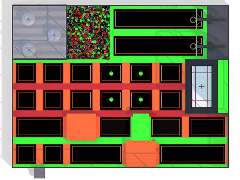 200-300sqm Professional Manufacturer Gymnastic Trampoline Park For Teenages