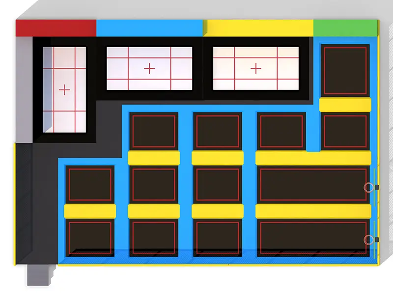 200-300sqm ASTM Certified  Wholesale Trampoline Park For Teenages