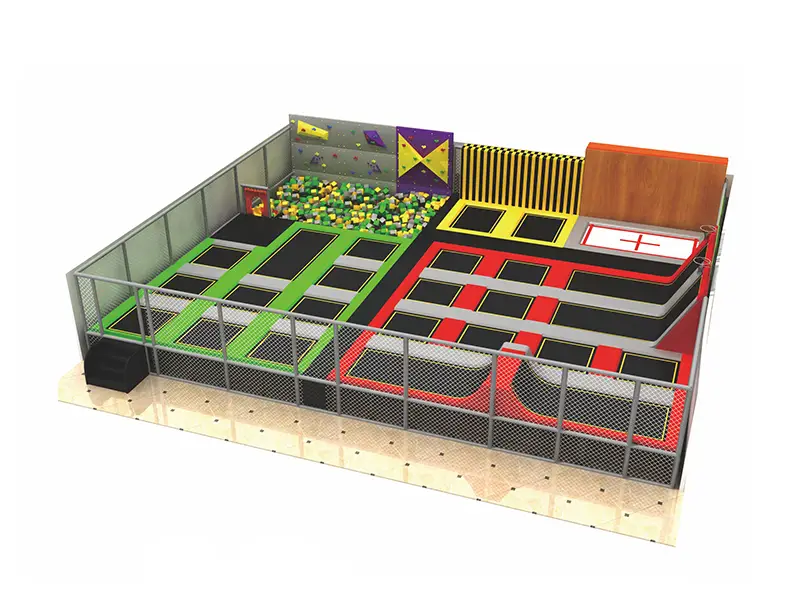 200-300sqm ASTM Certified  Gymnastic Trampoline Park For Teenages