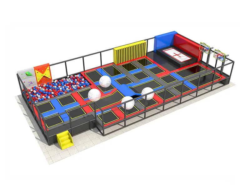 200-300sqm Colorful  Gymnastic Trampoline Park Adults and Kids