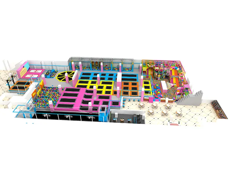 Commercial Kids Playground With Big Ball Pool Slides Playhouses Area For Kids Indoor Playground Equipment Ninja Course