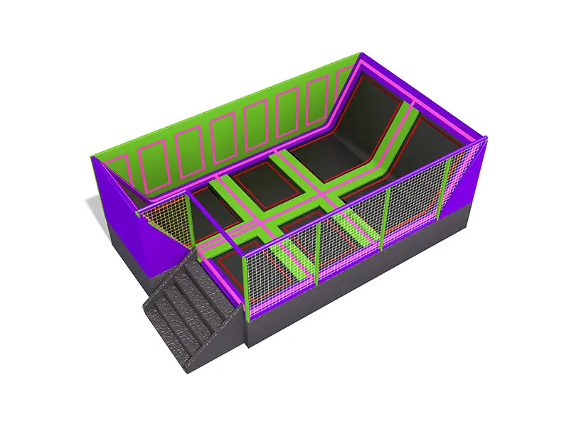 Customized Commercial Gymnastic Ordinary Indoor Trampoline Park For Teenages