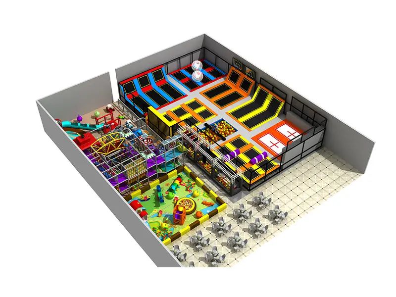 Customized ASTM Certified Soft Professional Indoor Gymnastic Trampoline Park For Teenages