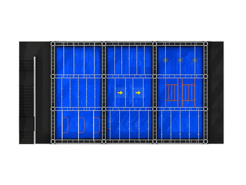 Customized Trampoline Park Indoor Trampoline Comprehensive amusement park Ninja Course structure for sale jumping beans playspace
