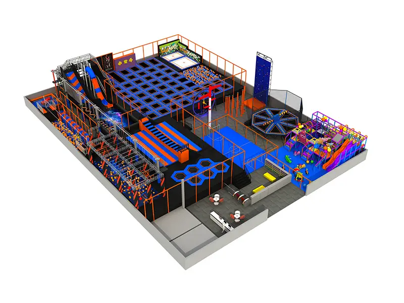 Big  Amusement Adventure Large Kids Indoor Soft Trampoline Playground Indoor Equipment Price for sky zone trampoline park