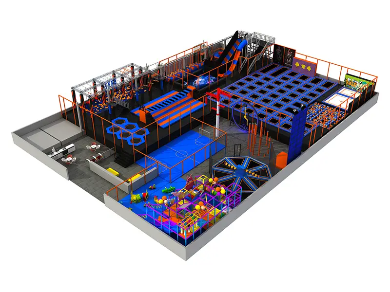 Big  Amusement Adventure Large Kids Indoor Soft Trampoline Playground Indoor Equipment Price for sky zone trampoline park