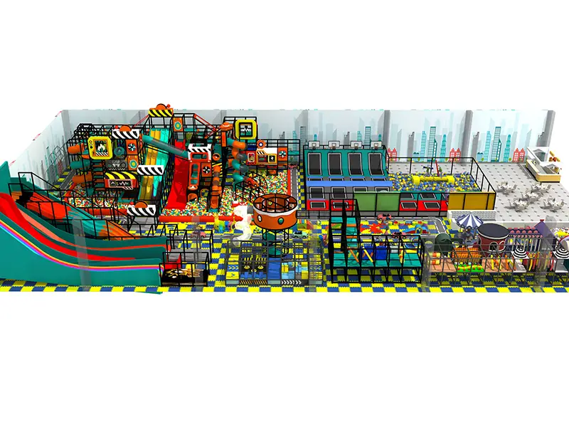 children amusement park commercial soft play area large trampoline park location indoor playground equipment for kids ninja warrior